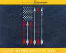Archery Archer Bow Hunting American flag svg cutting