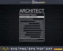 Architect Nutritional Facts Svg Png Dxf Cricut Files