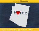 Arizona AZ Home Heart Native Map svg cricut cut cutting