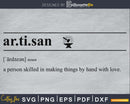 Artisan definition svg