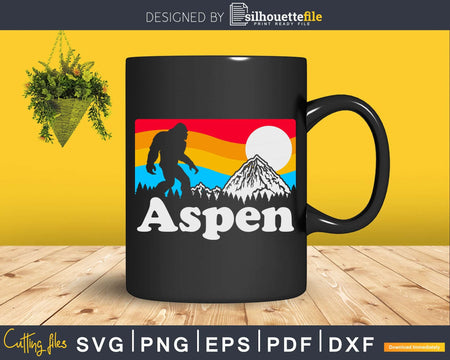 Aspen Colorado Bigfoot Mountains Svg Designs Cricut Cut