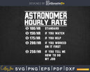 Astronomer Hourly Rate Funny Svg Png Cricut Files