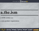 Atheism definition svg printable cricut file