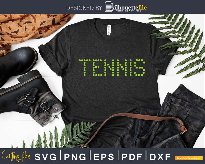 Athletic Tennis Ball Graphic svg png cricut cutting files