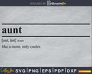 Aunt Definition svg printable file