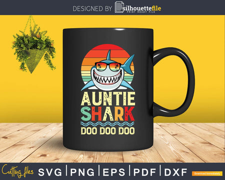 Aunt Shark Gift Cute Baby Family Matching Outfits Svg Png