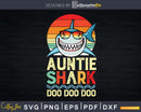 Aunt Shark Gift Cute Baby Family Matching Outfits Svg Png