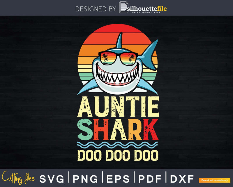 Aunt Shark Gift Cute Baby Family Matching Outfits Svg Png