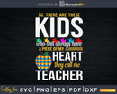 Autism Awareness Kids Teacher Puzzle Piece Svg Dxf Png