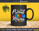 Autism Awareness Proud Mom Puzzle Heart Svg Dxf Png Cricut
