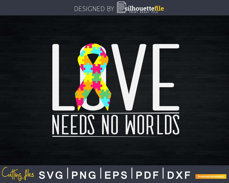 Autism Awareness Support Love Need No Words Svg Dxf Png