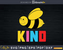 Autism Awareness T-Shirt Bee Kind Svg Png Cut Files
