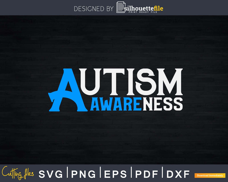 Autism Awareness T-shirt Superhero Svg Dxf Png Files