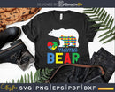 Autism Mama Bear and Baby Cub Shirt Puzzle Awareness Svg