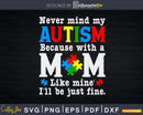 Autism Mom Awareness Ribbon Svg Dxf Png Cricut File