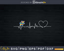 Autism Puzzle Heartbeat Svg Dxg Png Design Files