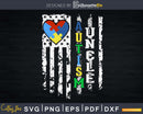 Autism Uncle American USA Flag Svg Dxf Png Files Crafters