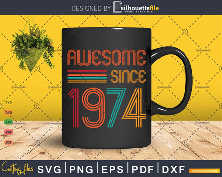 Awesome Since 1974 49th Birthday Retro