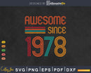 Awesome Since 1978 45th Birthday Retro
