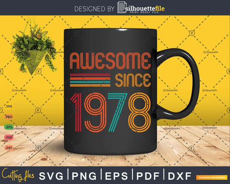 Awesome Since 1978 45th Birthday Retro