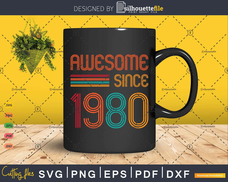 Awesome Since 1980 43rd Birthday Retro