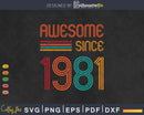 Awesome Since 1981 42nd Birthday Retro