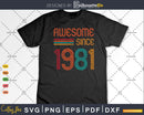 Awesome Since 1981 42nd Birthday Retro