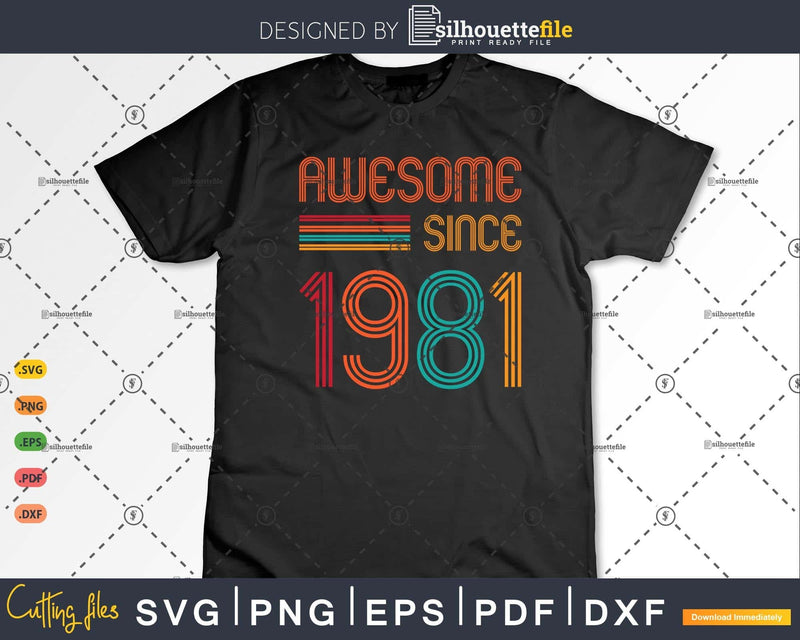 Awesome Since 1981 42nd Birthday Retro