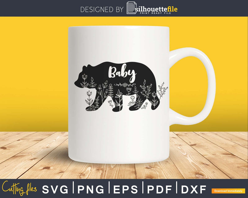 Baby Bear SVG Newborn Shower Svg cutting cut files