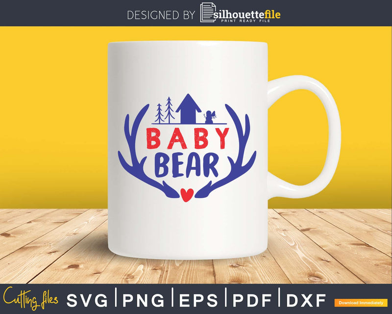 Baby Bear SVG PNG digital cricut printable file