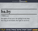 Baby definition svg printable file