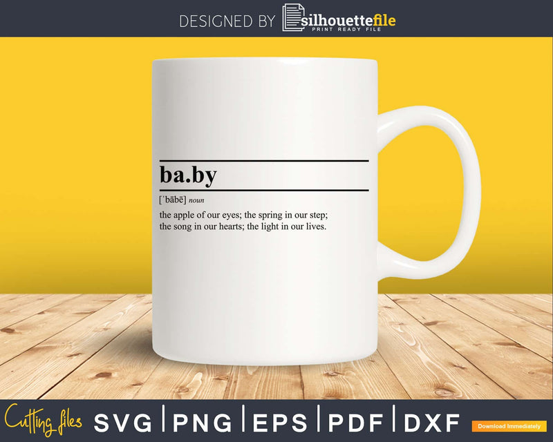 Baby definition svg printable file