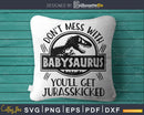 Babysaurus Jurasskicked Dinosaur Party svg Cut File t shirt