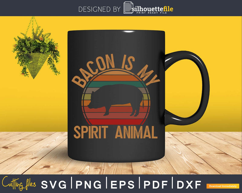 Bacon Is My Spirit Animal Retro BBQ Costume Pork Grill Svg