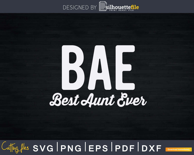 BAE Best Aunt Ever Funny Niece Nephew Family Vintage Svg