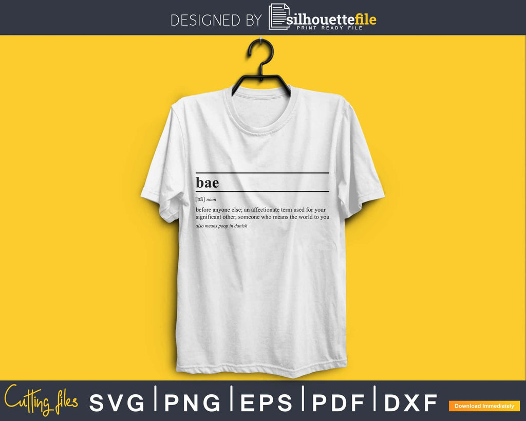bae definition svg printable file | SilhouetteFile