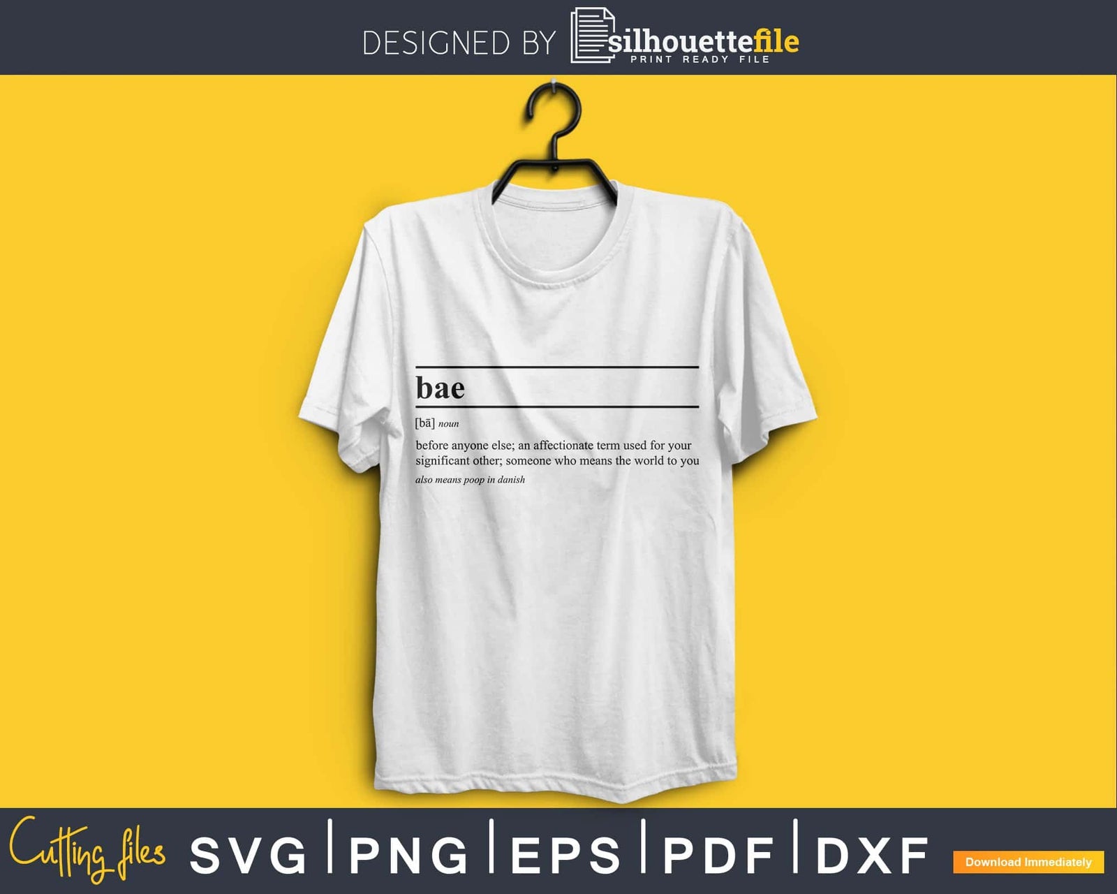 bae definition svg printable file | SilhouetteFile