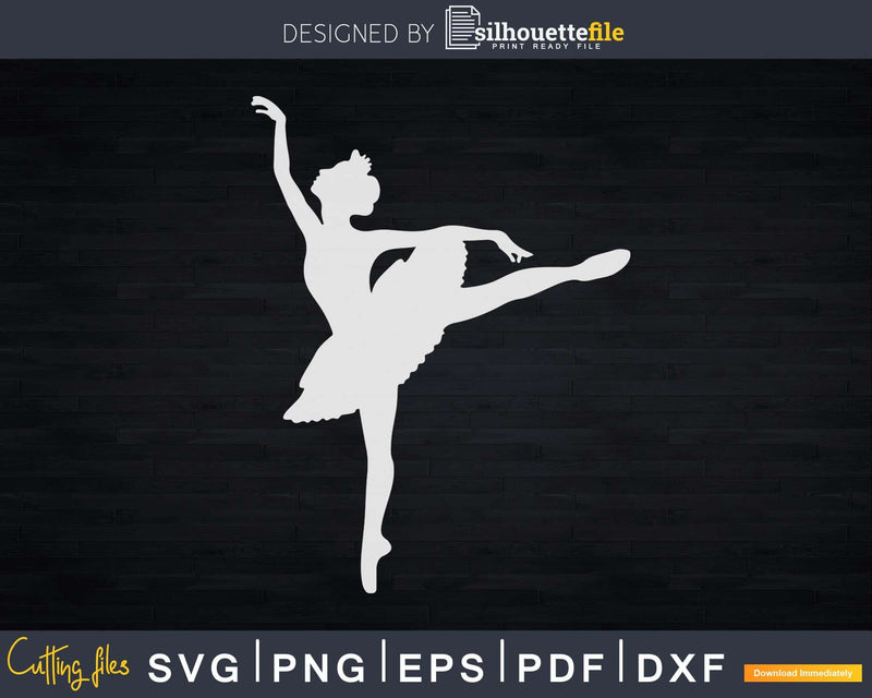 Ballet Ballerina Silhouette Svg Dxf Instant Cut Files