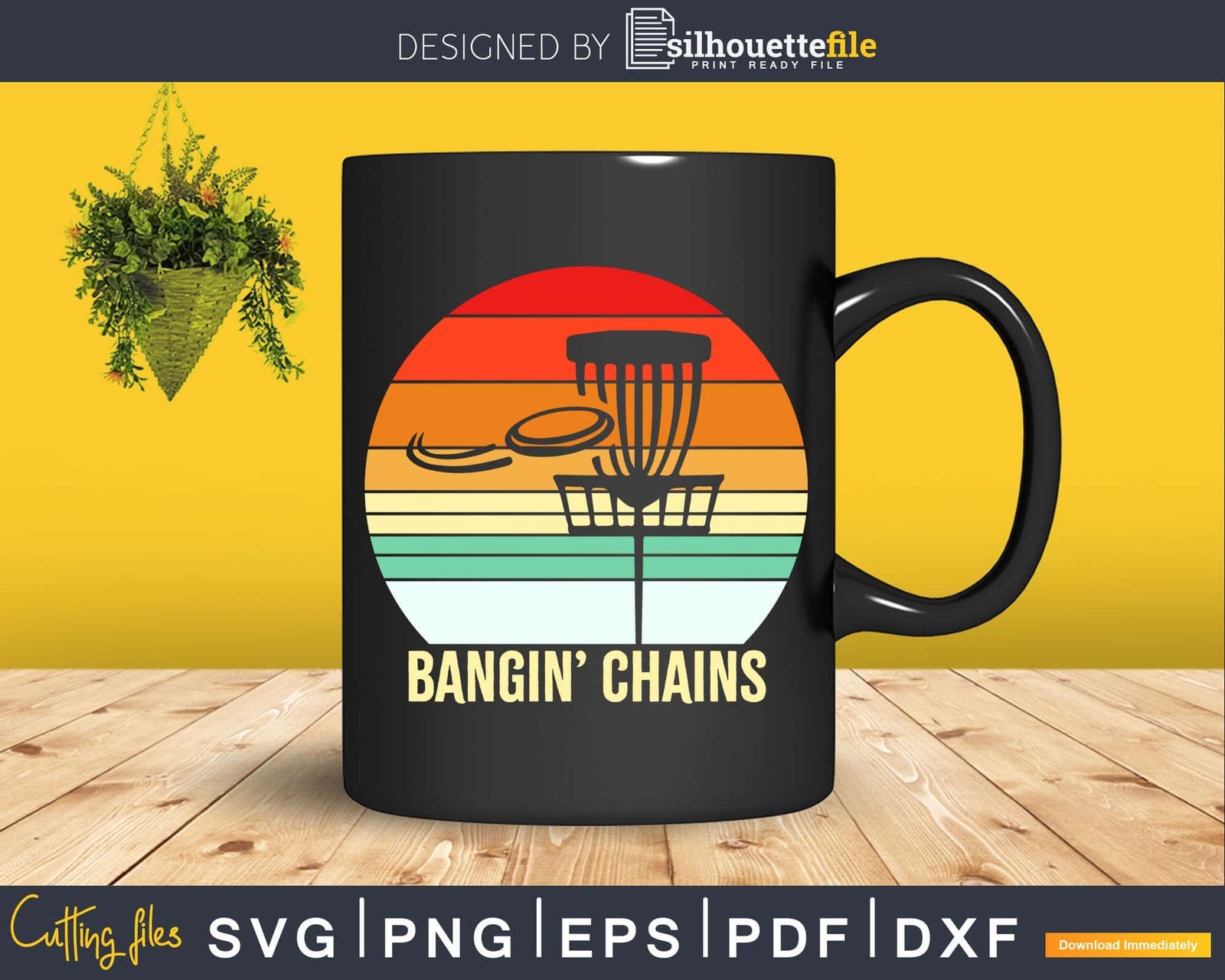 Bangin’ Chains Disc Golf Svg Png Cricut File | Silhouettefile