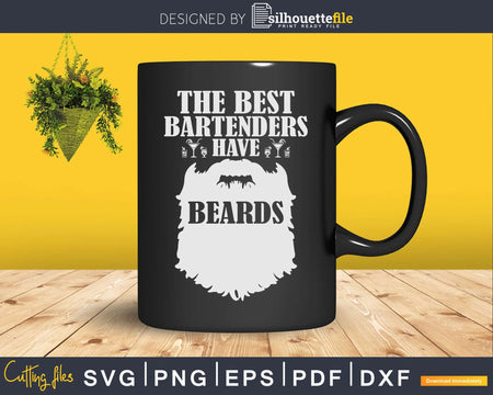 Bartender beards tool Png Dxf Svg Cut Files For Cricut