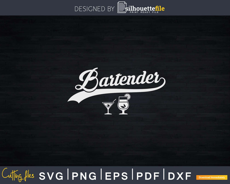 Bartender Cocktail Svg Png Dxf Cricut Files