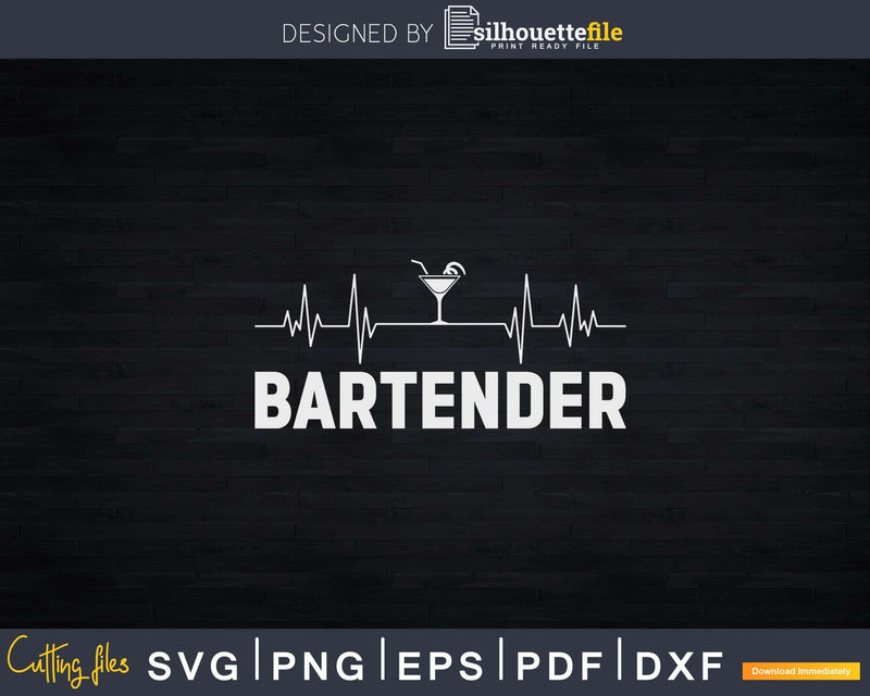 Bartender frequency Png Dxf Svg Cut Files For Cricut