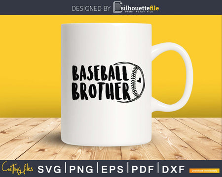 Baseball brother hand art svg png silhouette digital files