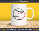 Baseball Fastpitch Heart Mom svg png dxf digital cutting