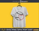 Baseball Fastpitch Heart Mom svg png dxf digital cutting