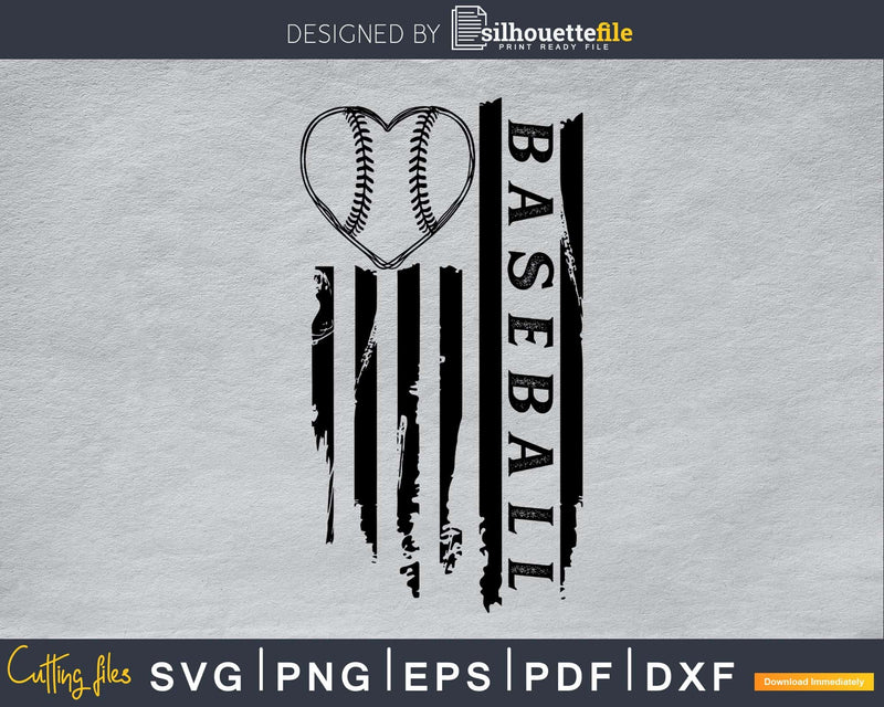 Baseball flag Distressed Grunge svg png dxf digital cutting