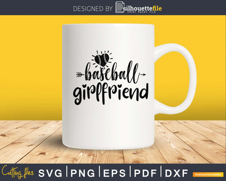 Baseball girlfriend svg png dxf eps pdf cutting digital