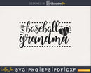 Baseball Grandma svg png cut cutting print ready digital