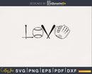 Baseball Love svg silhouette design print ready files