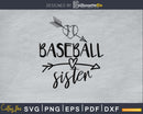 Baseball sister svg digital cutting files